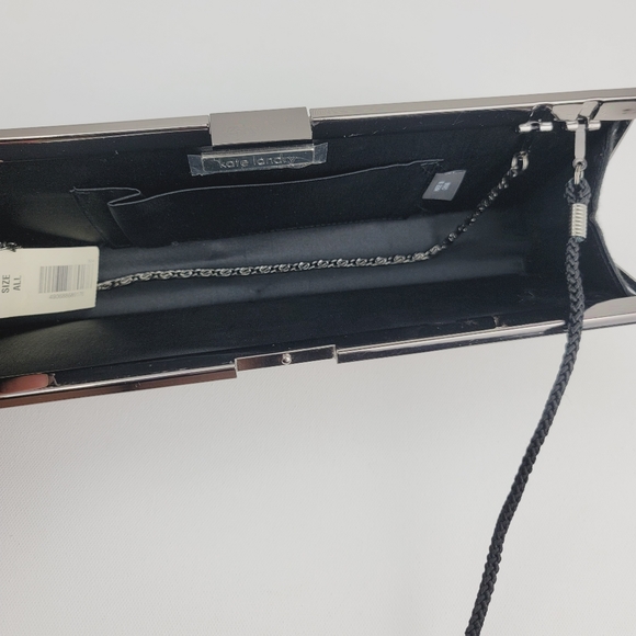 Kate Landry Embroidered black Vintage clutch - Picture 6 of 10